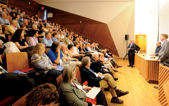 "Students" hear fresh perspectives at a Dean's Day Public Intellectual Lecture. Photo: Michael DiVito